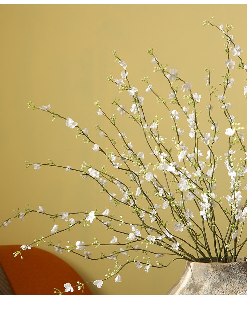 Realistic Snow Willow Stems, 33" Long, White & Pink, Perfect for Home Decor, Weddings, and Commercial Spaces