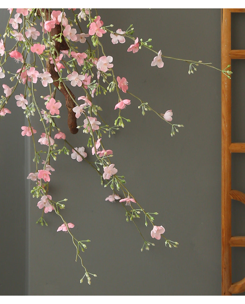 Realistic Snow Willow Stems, 33" Long, White & Pink, Perfect for Home Decor, Weddings, and Commercial Spaces
