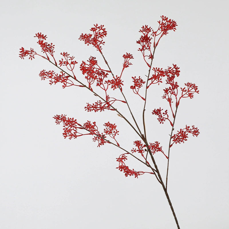Real-Touch Artificial Mistletoe Branch, 36" Long , Red/Green/Orange - Home Decor, Wedding Centerpieces, Floral Arrangements