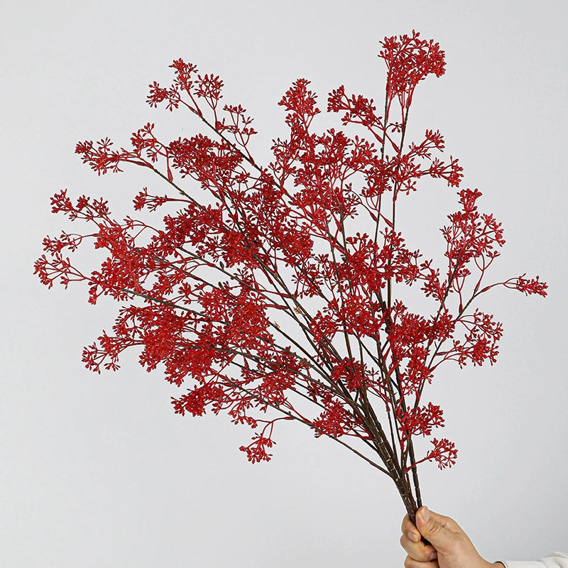 Real-Touch Artificial Mistletoe Branch, 36" Long , Red/Green/Orange - Home Decor, Wedding Centerpieces, Floral Arrangements