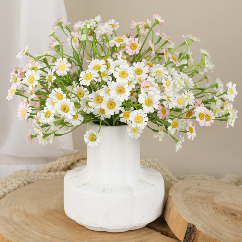 Artificial Chamomile Bouquet, 11" Real-Touch Stems with 1" Flower Heads, Home Decor, Wedding Centerpieces, DIY Floral Arrangements