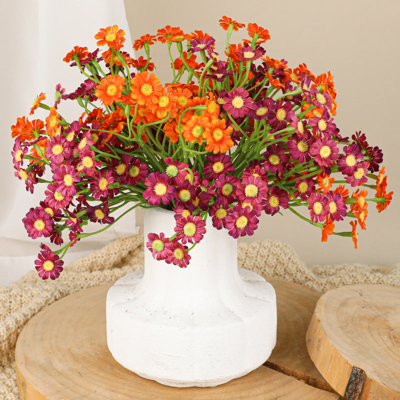 Artificial Chamomile Bouquet, 11" Real-Touch Stems with 1" Flower Heads, Home Decor, Wedding Centerpieces, DIY Floral Arrangements