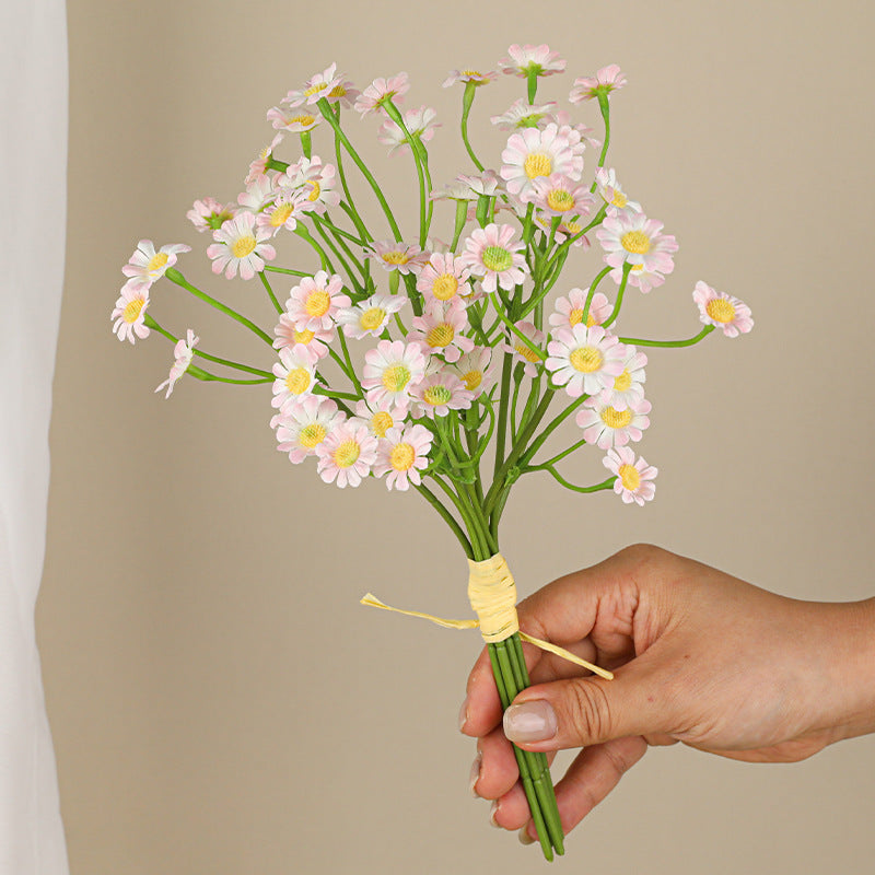 Artificial Chamomile Bouquet, 11" Real-Touch Stems with 1" Flower Heads, Home Decor, Wedding Centerpieces, DIY Floral Arrangements