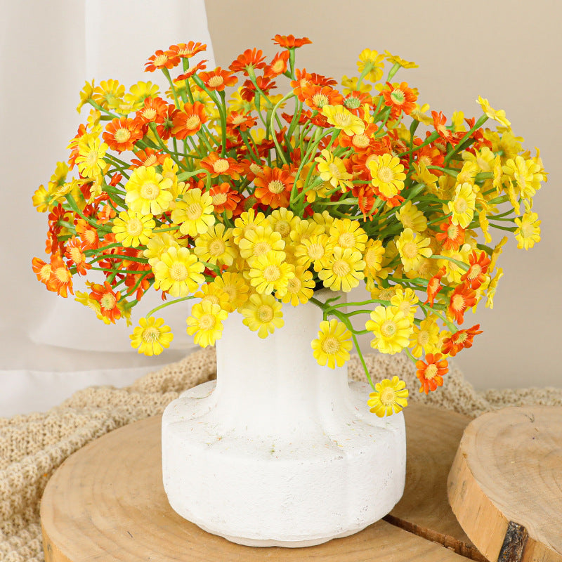 Artificial Chamomile Bouquet, 11" Real-Touch Stems with 1" Flower Heads, Home Decor, Wedding Centerpieces, DIY Floral Arrangements