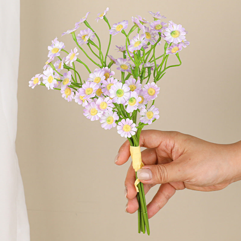Artificial Chamomile Bouquet, 11" Real-Touch Stems with 1" Flower Heads, Home Decor, Wedding Centerpieces, DIY Floral Arrangements