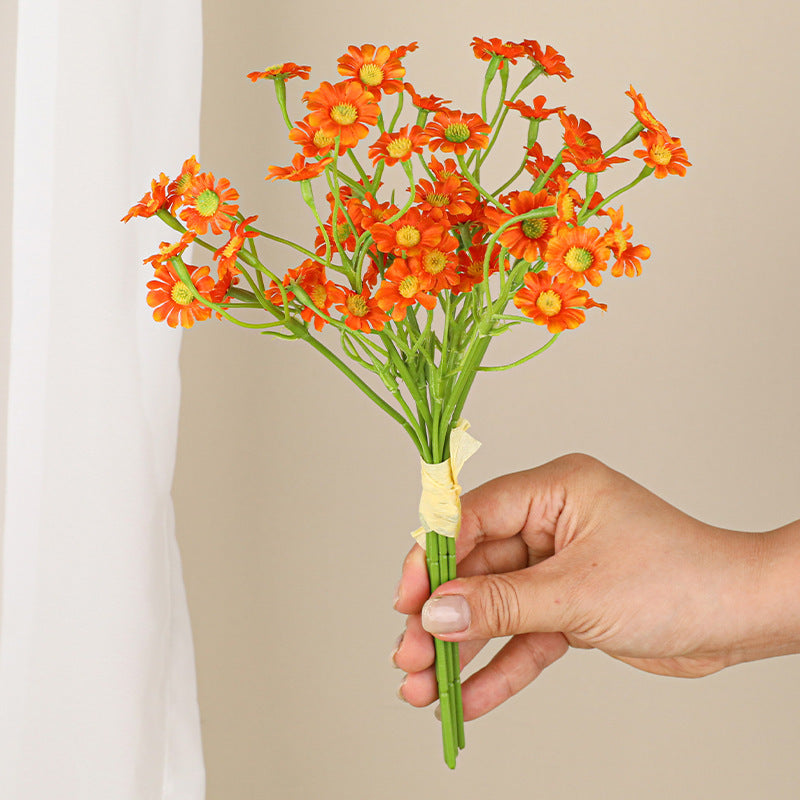 Artificial Chamomile Bouquet, 11" Real-Touch Stems with 1" Flower Heads, Home Decor, Wedding Centerpieces, DIY Floral Arrangements