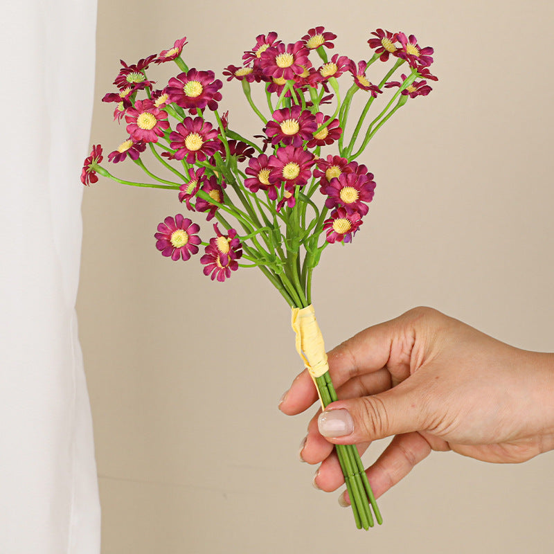 Artificial Chamomile Bouquet, 11" Real-Touch Stems with 1" Flower Heads, Home Decor, Wedding Centerpieces, DIY Floral Arrangements