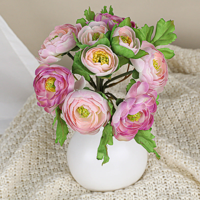 Realistic Artificial Rose Bouquet,  10" Long, Silk-Touch Roses for Home Decor, Weddings & Events, Bulk Floral Arrangements