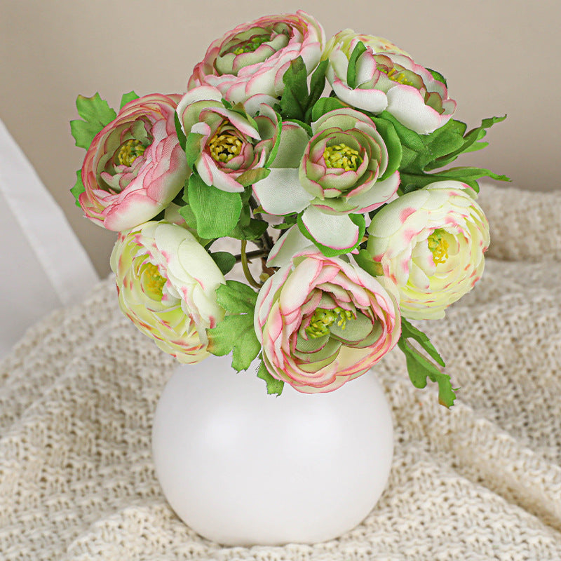 Realistic Artificial Rose Bouquet,  10" Long, Silk-Touch Roses for Home Decor, Weddings & Events, Bulk Floral Arrangements