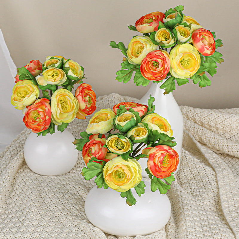 Realistic Artificial Rose Bouquet,  10" Long, Silk-Touch Roses for Home Decor, Weddings & Events, Bulk Floral Arrangements