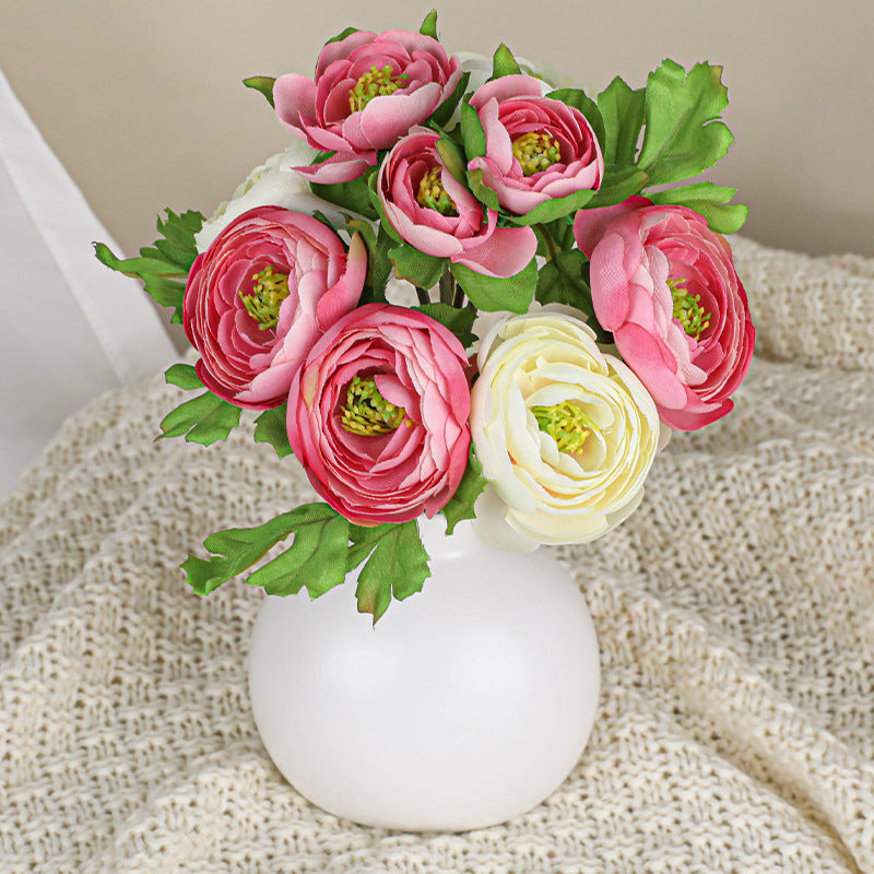 Realistic Artificial Rose Bouquet,  10" Long, Silk-Touch Roses for Home Decor, Weddings & Events, Bulk Floral Arrangements