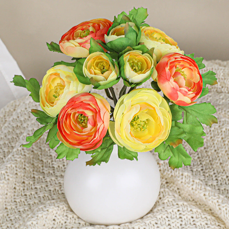 Realistic Artificial Rose Bouquet,  10" Long, Silk-Touch Roses for Home Decor, Weddings & Events, Bulk Floral Arrangements