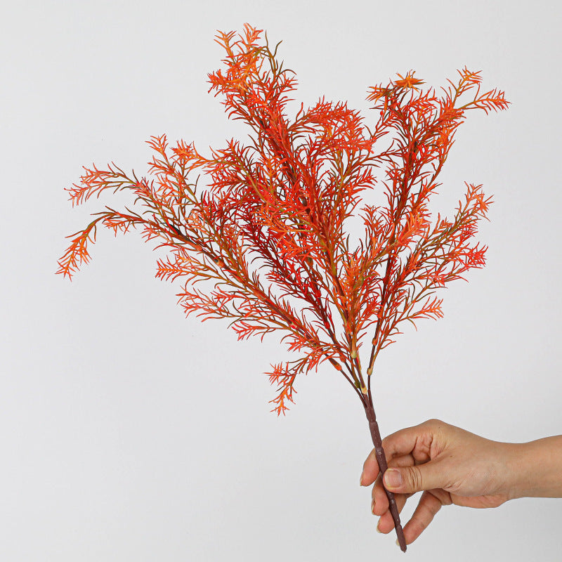 Realistic Artificial Golden Leaved Willow Stems, 20" Long, Lifelike Faux Greenery for Vase Arrangements, Home Decor, Wedding & Event Florals