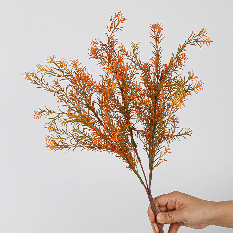 Realistic Artificial Golden Leaved Willow Stems, 20" Long, Lifelike Faux Greenery for Vase Arrangements, Home Decor, Wedding & Event Florals