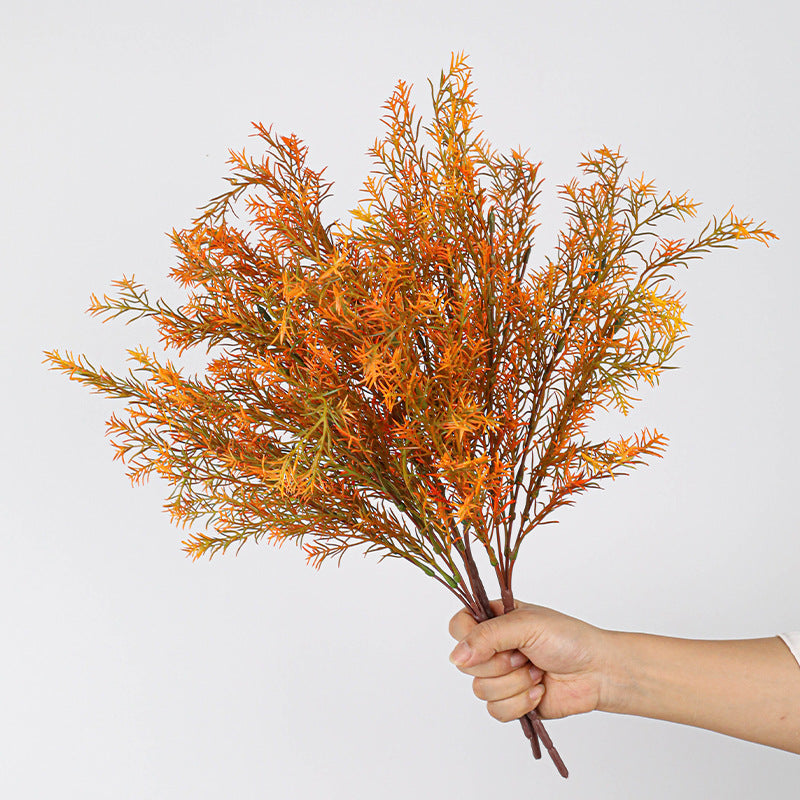 Realistic Artificial Golden Leaved Willow Stems, 20" Long, Lifelike Faux Greenery for Vase Arrangements, Home Decor, Wedding & Event Florals