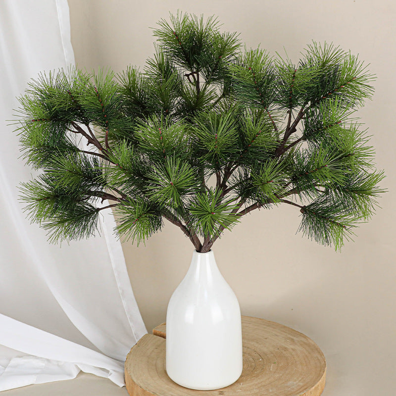 Curly Pine Needle Artificial Greenery, 18", Real-Touch Mixed Material, Home Decor, Wedding & Event Arrangements, DIY Floral Projects
