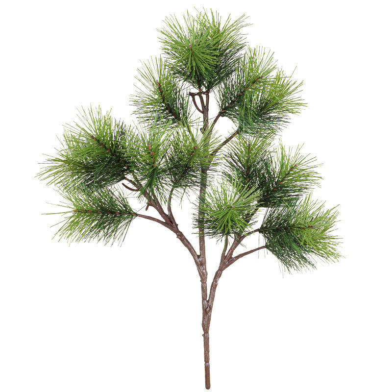 Curly Pine Needle Artificial Greenery, 18", Real-Touch Mixed Material, Home Decor, Wedding & Event Arrangements, DIY Floral Projects
