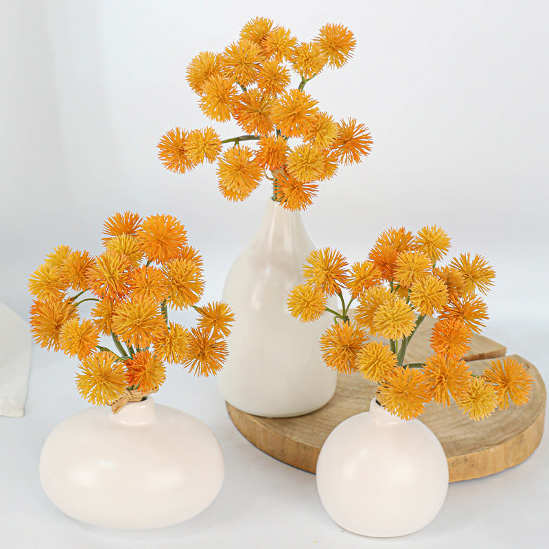 Realistic Fake Dandelion Stems, 6 Heads, 11" Long, Plastic, Home Decor, Wedding Bouquets, DIY Floral Arrangements