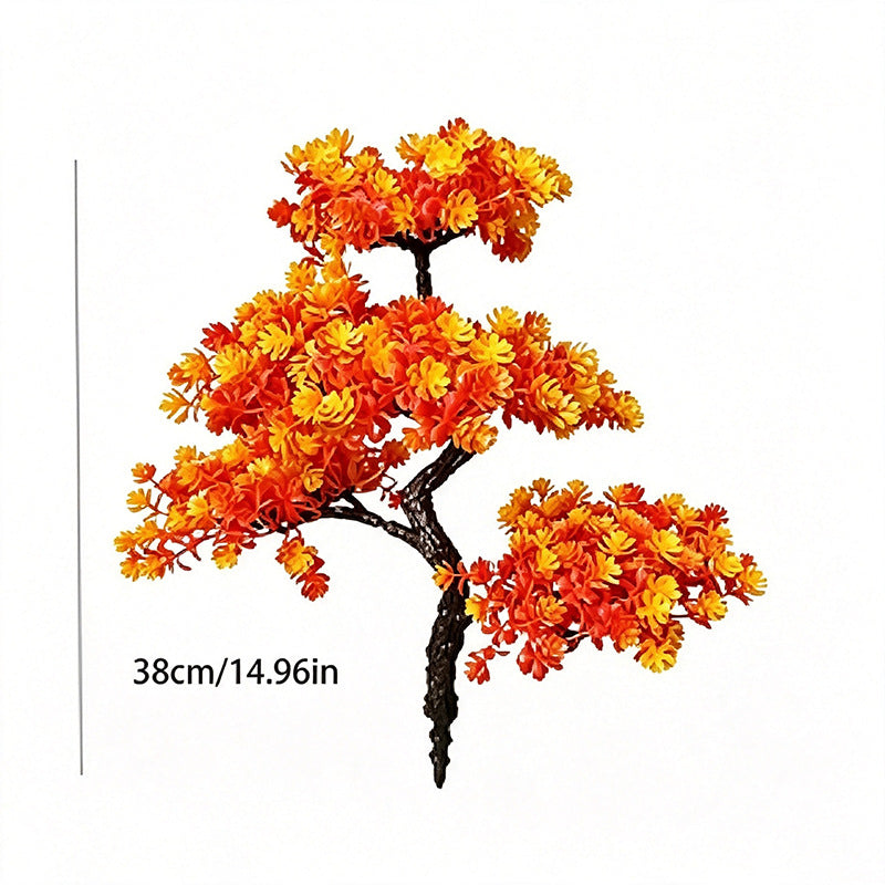 Artificial Maple Leaf Branch, 15" Real-Touch Faux Foliage, Fall Home Decor, Wedding Centerpieces, Table Arrangements