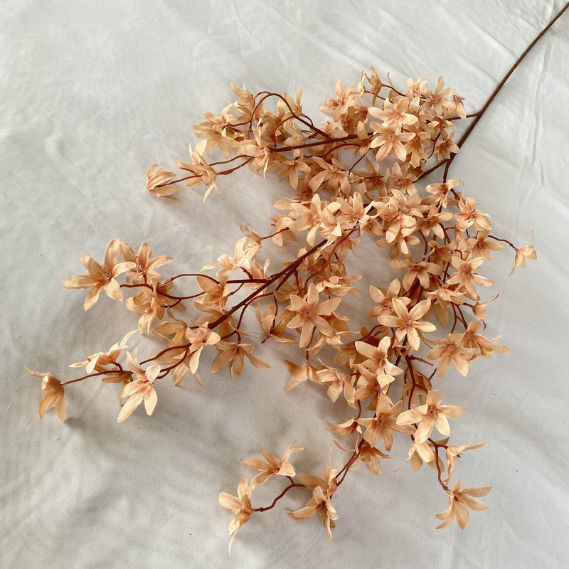 Real-Touch Silk Oncidium Orchid Stems, 51" Long with 144 Blooms (2.5" Each) - Bulk Pack for Weddings, Home Decor, Floral Arrangements