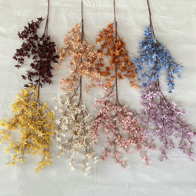Real-Touch Silk Oncidium Orchid Stems, 51" Long with 144 Blooms (2.5" Each) - Bulk Pack for Weddings, Home Decor, Floral Arrangements