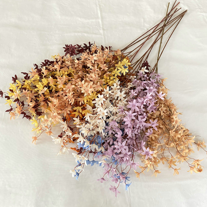 Real-Touch Silk Oncidium Orchid Stems, 51" Long with 144 Blooms (2.5" Each) - Bulk Pack for Weddings, Home Decor, Floral Arrangements
