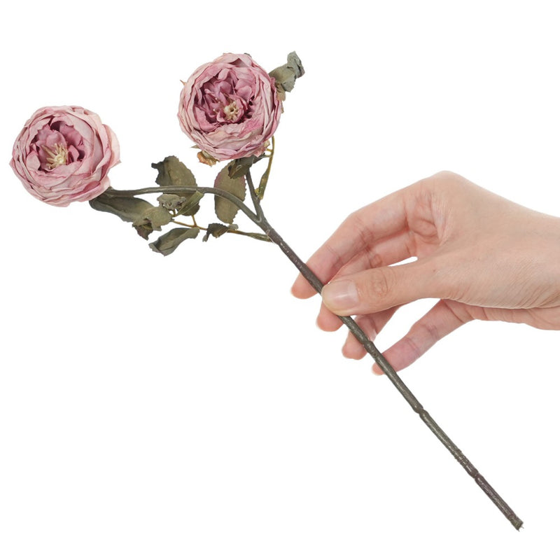 Real-Touch 2-Head Rose Stems, 13" Long with 2.5" Blooms, Artificial Roses for Home Decor, Wedding Centerpieces, Floral Arrangements