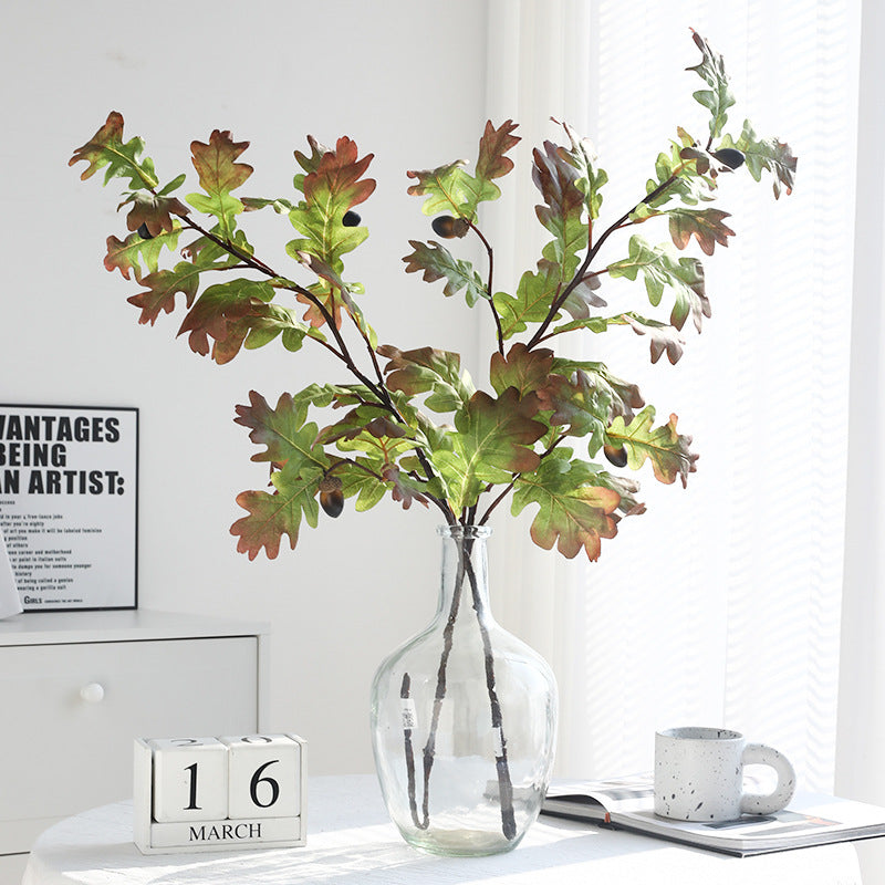 Artificial Oak Leaf Branches, 38" Real Touch Faux Greenery Stems, Lifelike Fall Foliage for Wedding Centerpieces, Home Decor, Floral Arrangements
