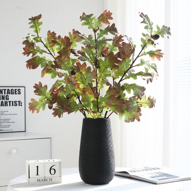 Artificial Oak Leaf Branches, 38" Real Touch Faux Greenery Stems, Lifelike Fall Foliage for Wedding Centerpieces, Home Decor, Floral Arrangements