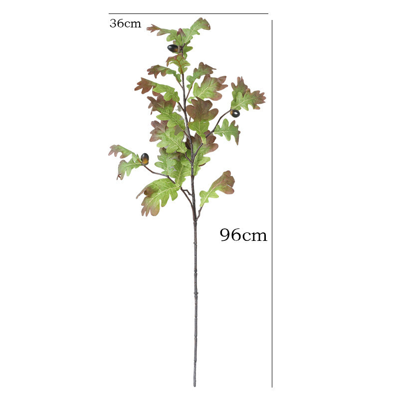 Artificial Oak Leaf Branches, 38" Real Touch Faux Greenery Stems, Lifelike Fall Foliage for Wedding Centerpieces, Home Decor, Floral Arrangements