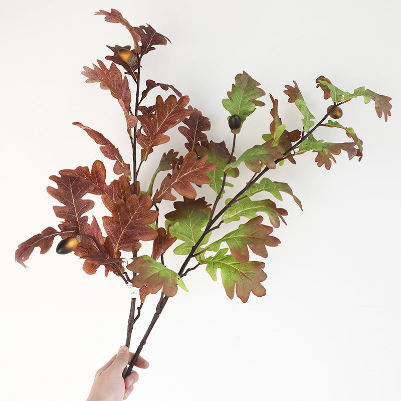 Artificial Oak Leaf Branches, 38" Real Touch Faux Greenery Stems, Lifelike Fall Foliage for Wedding Centerpieces, Home Decor, Floral Arrangements