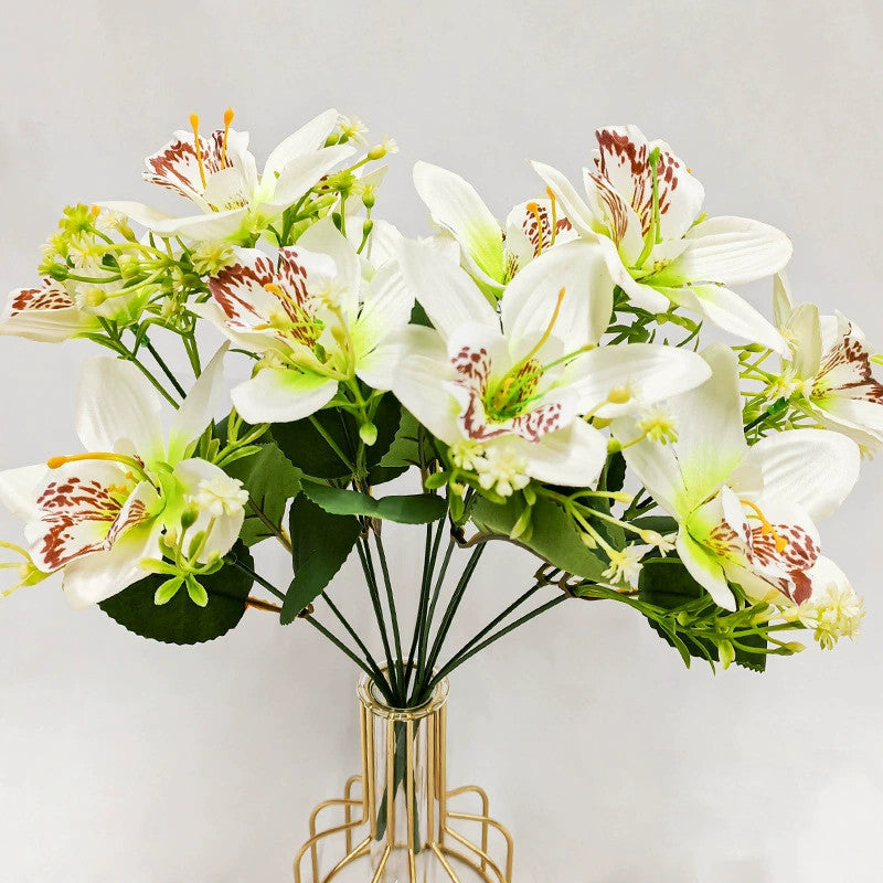 Real Touch Silk Orchid Stems, 14" Tall with 3.5" Blooms  - Premium Faux Flowers for Vases, Wedding Centerpieces, Home Decor