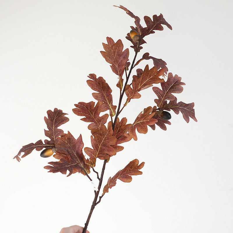 Artificial Oak Leaf Branches, 38" Real Touch Faux Greenery Stems, Lifelike Fall Foliage for Wedding Centerpieces, Home Decor, Floral Arrangements