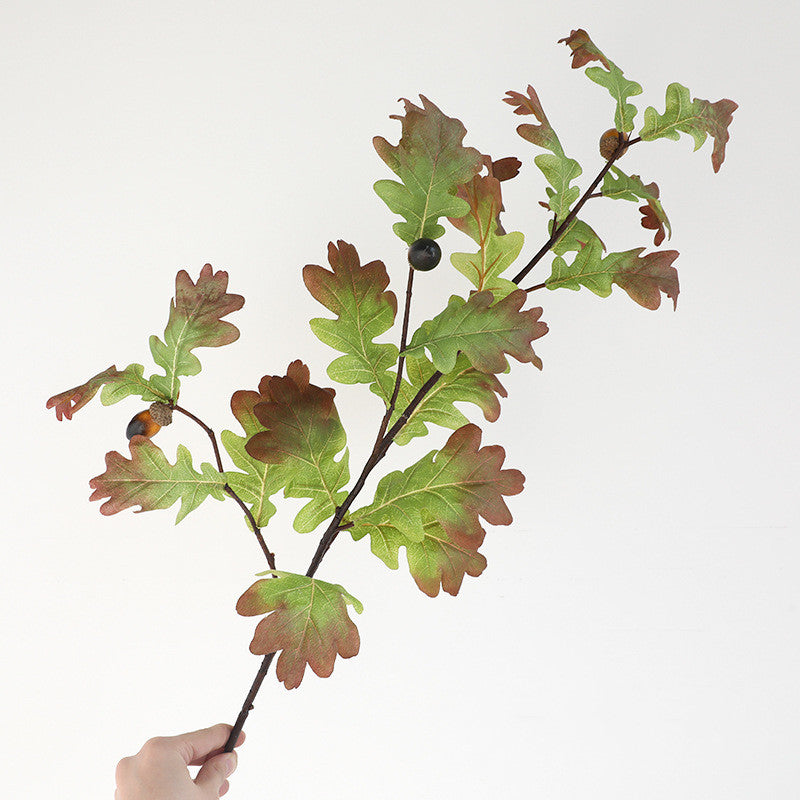 Artificial Oak Leaf Branches, 38" Real Touch Faux Greenery Stems, Lifelike Fall Foliage for Wedding Centerpieces, Home Decor, Floral Arrangements