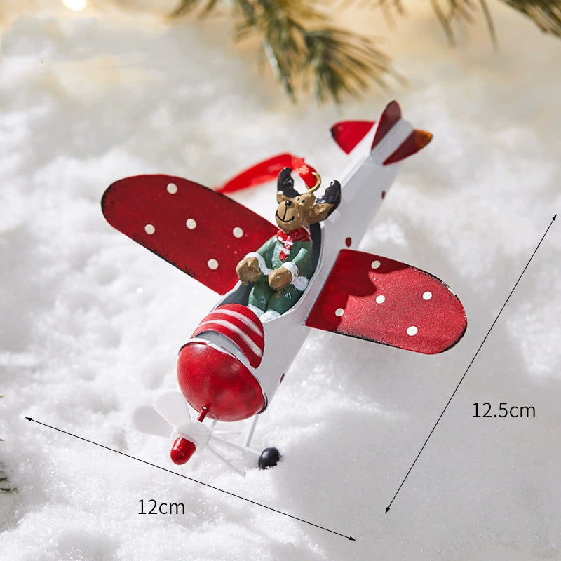 Realistic Iron Christmas Tree Ornaments Set - Santa, Reindeer & Festive Hangers (20") for Holiday Decor, Gifts & Wholesale Bulk Orders