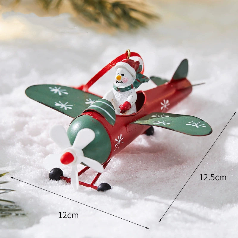 Realistic Iron Christmas Tree Ornaments Set - Santa, Reindeer & Festive Hangers (20") for Holiday Decor, Gifts & Wholesale Bulk Orders