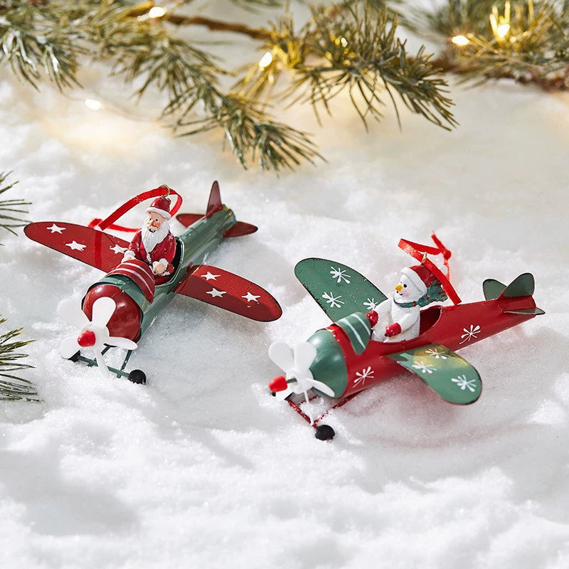 Realistic Iron Christmas Tree Ornaments Set - Santa, Reindeer & Festive Hangers (20") for Holiday Decor, Gifts & Wholesale Bulk Orders
