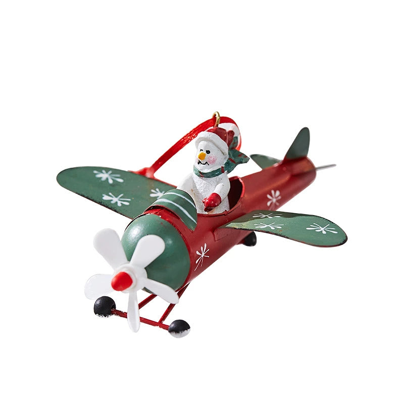 Realistic Iron Christmas Tree Ornaments Set - Santa, Reindeer & Festive Hangers (20") for Holiday Decor, Gifts & Wholesale Bulk Orders