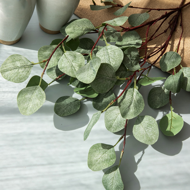 Eucalyptus Leaves Artificial Greenery Stems, 35" Real-Touch Faux Eucalyptus, Bulk Wedding Decor, Home Arrangements, Floral Displays