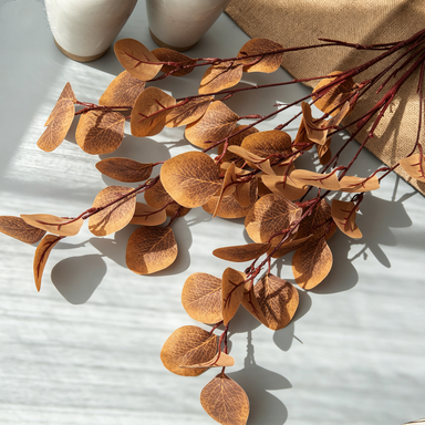 Eucalyptus Leaves Artificial Greenery Stems, 35" Real-Touch Faux Eucalyptus, Bulk Wedding Decor, Home Arrangements, Floral Displays