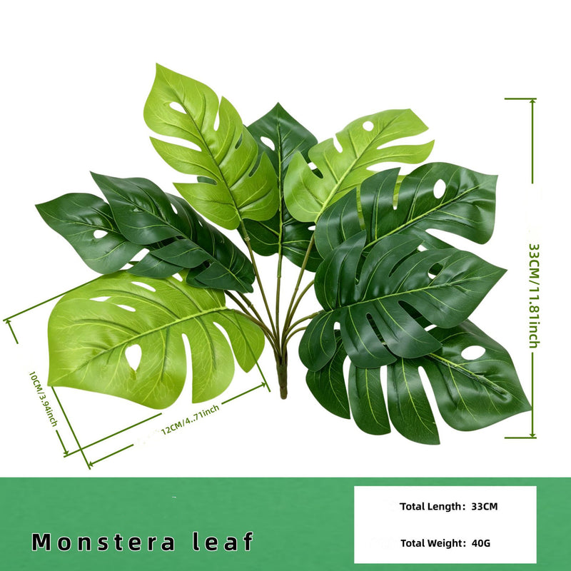 Real-Touch Artificial Monstera Leaf, 13" Faux Greenery for Home Decor, Weddings & Events, Bulk Discounts Available