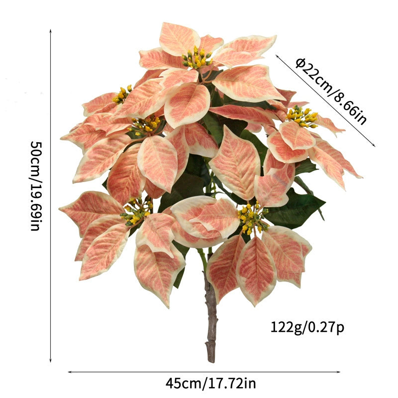 Real-Touch Artificial Christmas Holiday Flowers, 20" Tall, Perfect for Outdoor Decor, Weddings, Events, and Home Styling