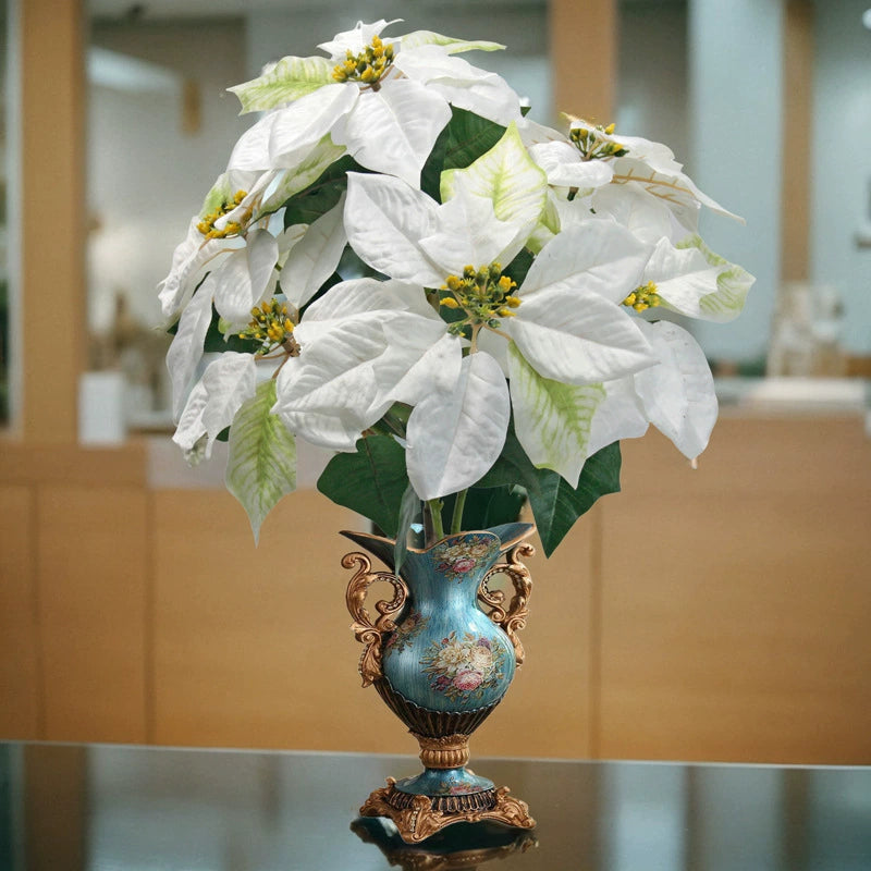 Real-Touch Artificial Christmas Holiday Flowers, 20" Tall, Perfect for Outdoor Decor, Weddings, Events, and Home Styling