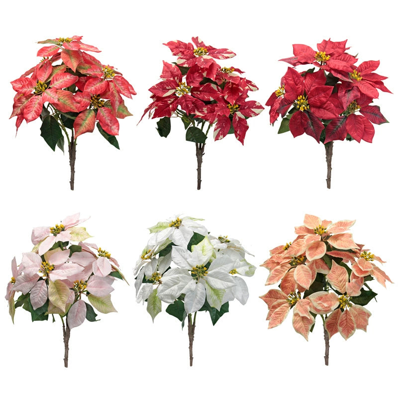 Real-Touch Artificial Christmas Holiday Flowers, 20" Tall, Perfect for Outdoor Decor, Weddings, Events, and Home Styling