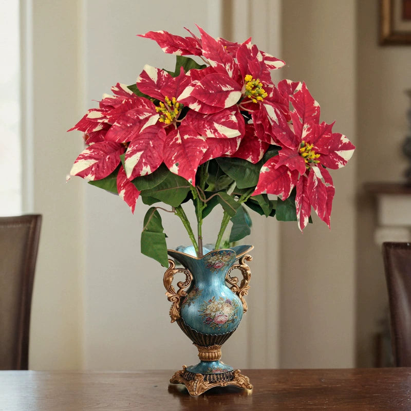 Real-Touch Artificial Christmas Holiday Flowers, 20" Tall, Perfect for Outdoor Decor, Weddings, Events, and Home Styling