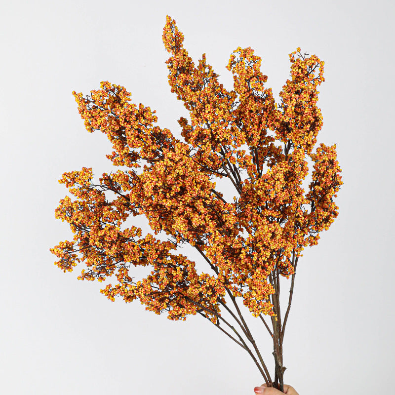 Artificial Lucky Berry Stems, 35" Real-Touch Foam Faux Greenery, Vase Fillers, Home Decor, Wedding & Event Florals, Bulk Wholesale Options
