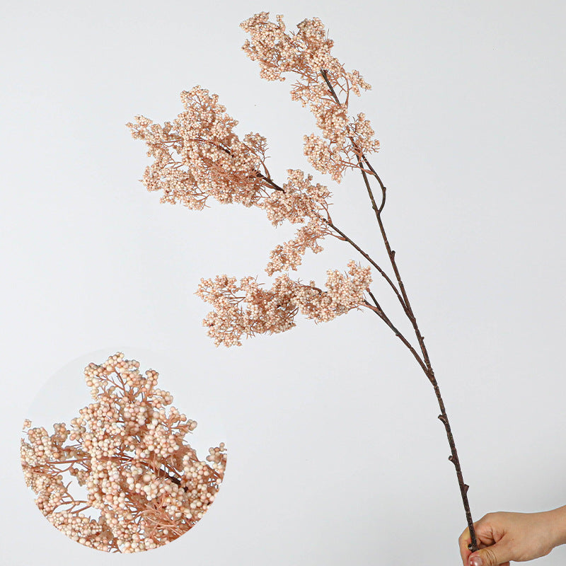 Artificial Lucky Berry Stems, 35" Real-Touch Foam Faux Greenery, Vase Fillers, Home Decor, Wedding & Event Florals, Bulk Wholesale Options