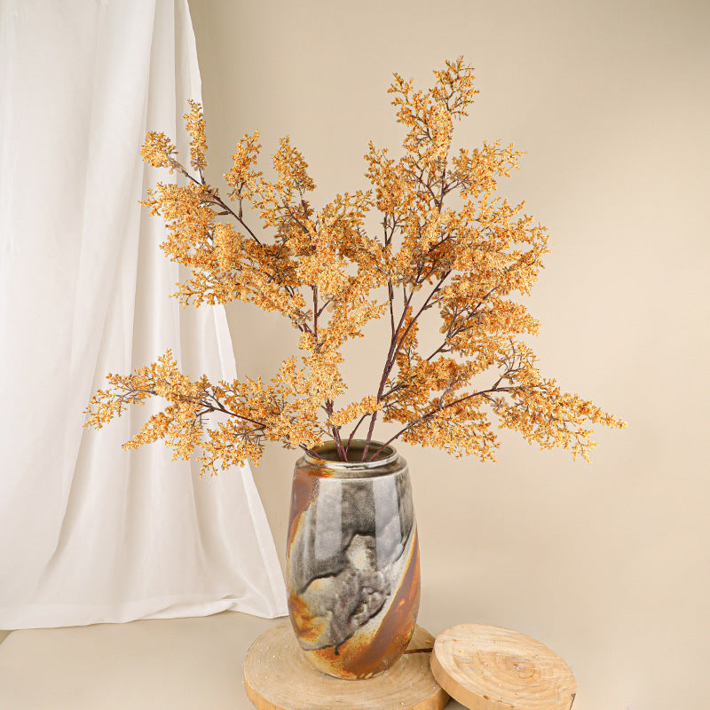 43" Realistic Frosted Berry Faux Foam Branch, Lifelike Winter-Themed Floral Stem for Vases, Wedding Decor, Holiday Arrangements & Commercial Displays