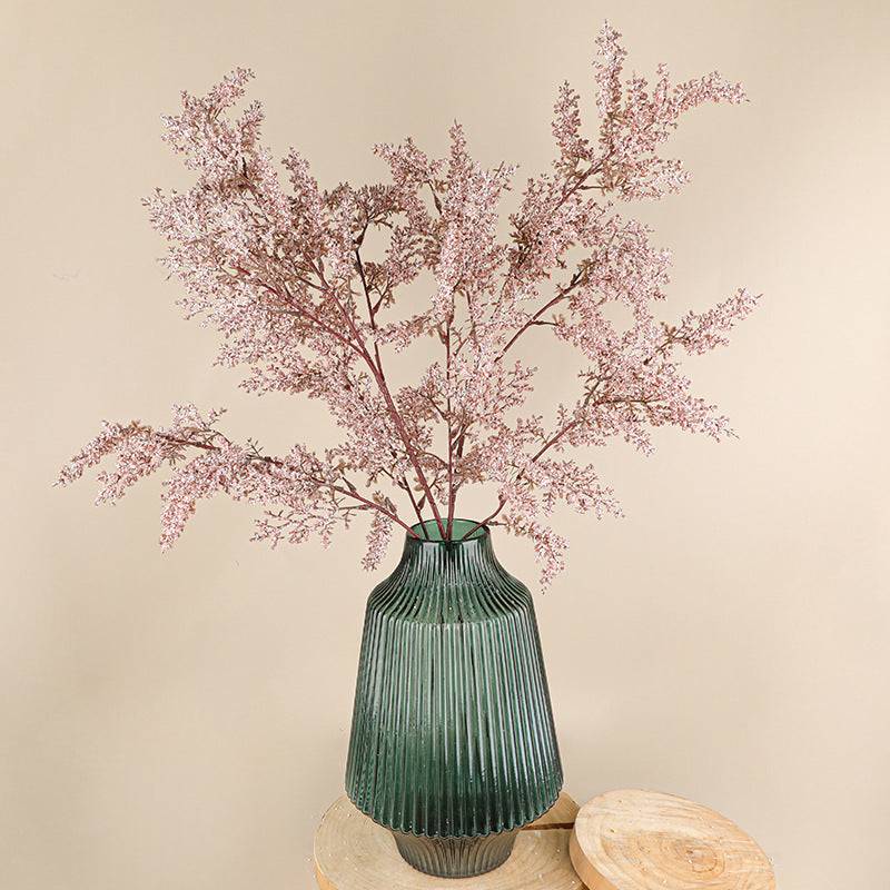 43" Realistic Frosted Berry Faux Foam Branch, Lifelike Winter-Themed Floral Stem for Vases, Wedding Decor, Holiday Arrangements & Commercial Displays