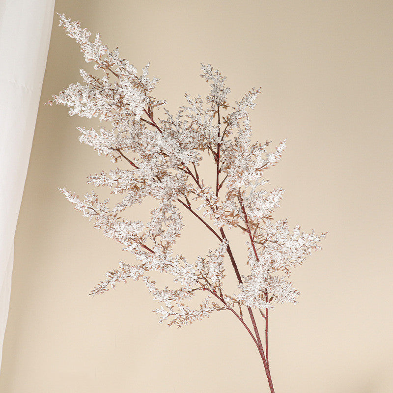 43" Realistic Frosted Berry Faux Foam Branch, Lifelike Winter-Themed Floral Stem for Vases, Wedding Decor, Holiday Arrangements & Commercial Displays